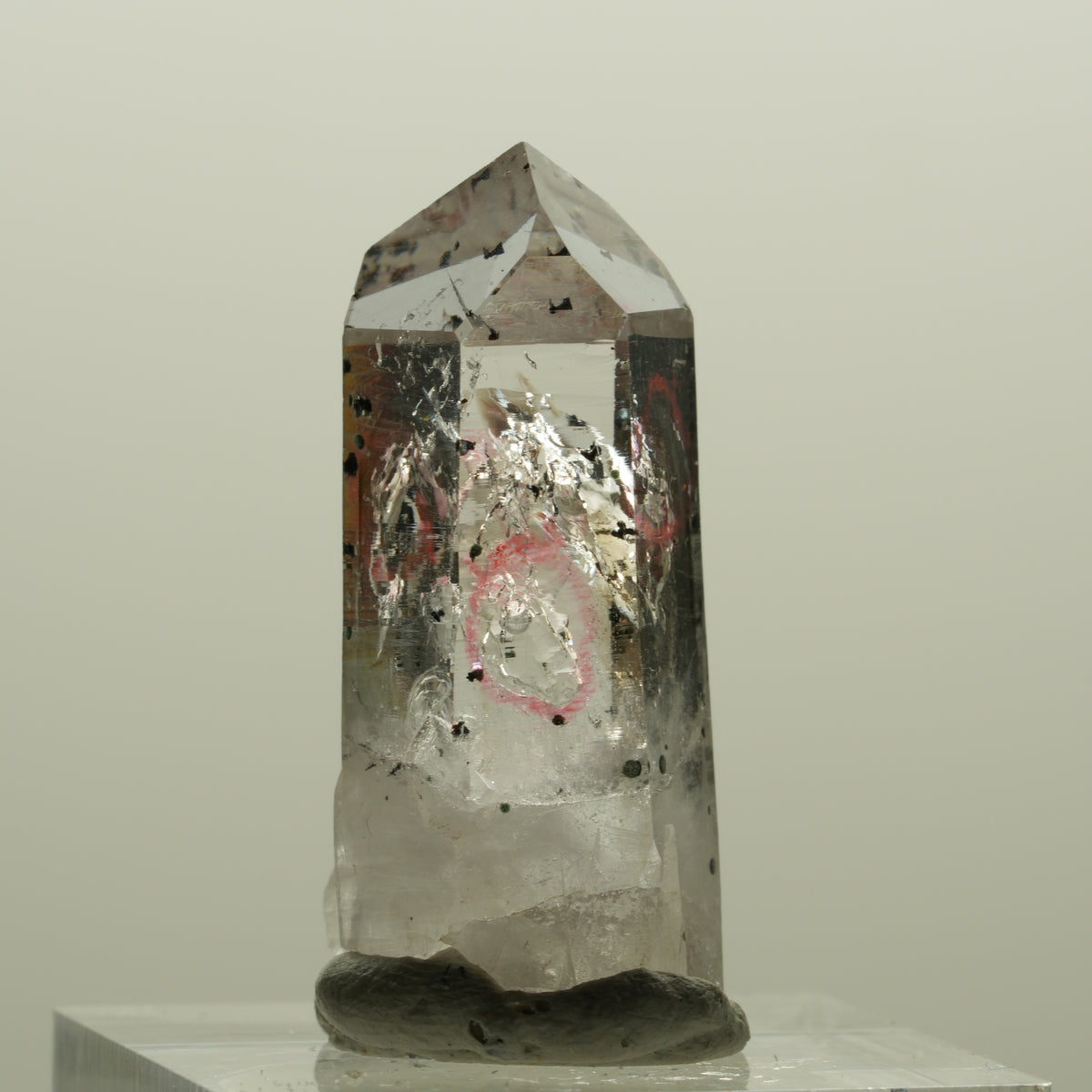 Enhydro Lemurian Phantom Amethyst mit Hämatit, 3x Blase Streep Mine, Namibia 33*14*14mm #15016
