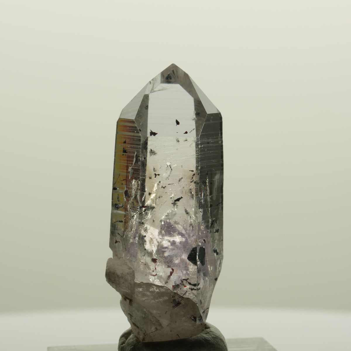 Harlekin Lemurian Phantom Amethyst Spitze Streep Mine, Goboboseb, Namibia 40*18*13mm #15018