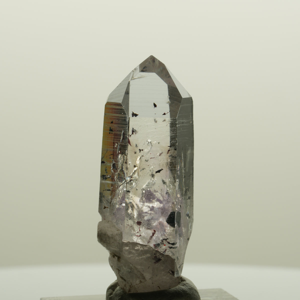 Harlekin Lemurian Phantom Amethyst Spitze Streep Mine, Goboboseb, Namibia 40*18*13mm #15018