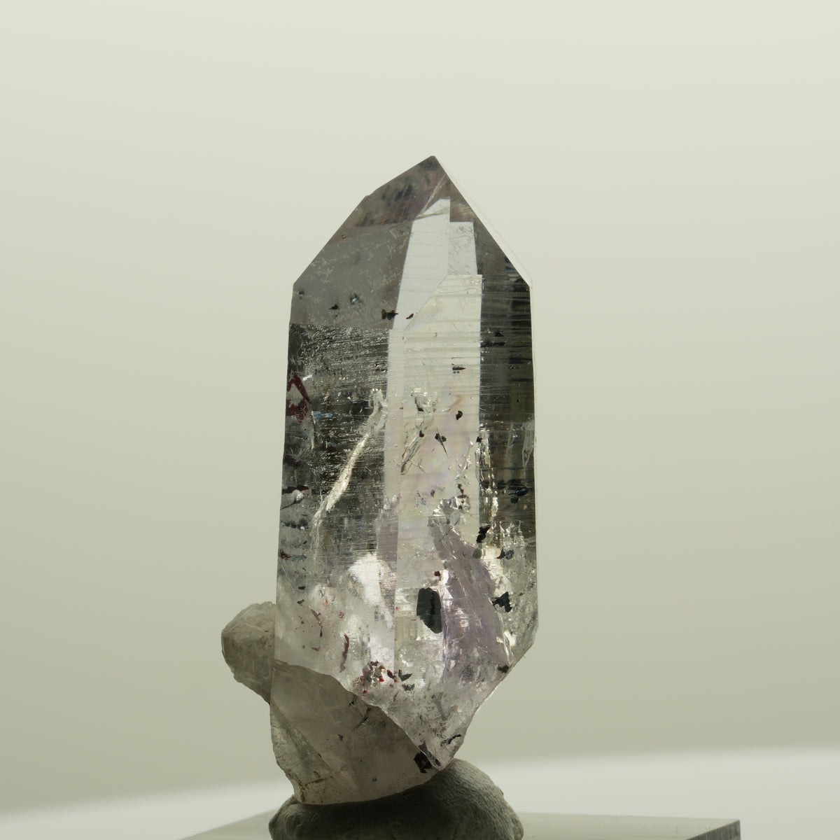 Harlekin Lemurian Phantom Amethyst Spitze Streep Mine, Goboboseb, Namibia 40*18*13mm #15018