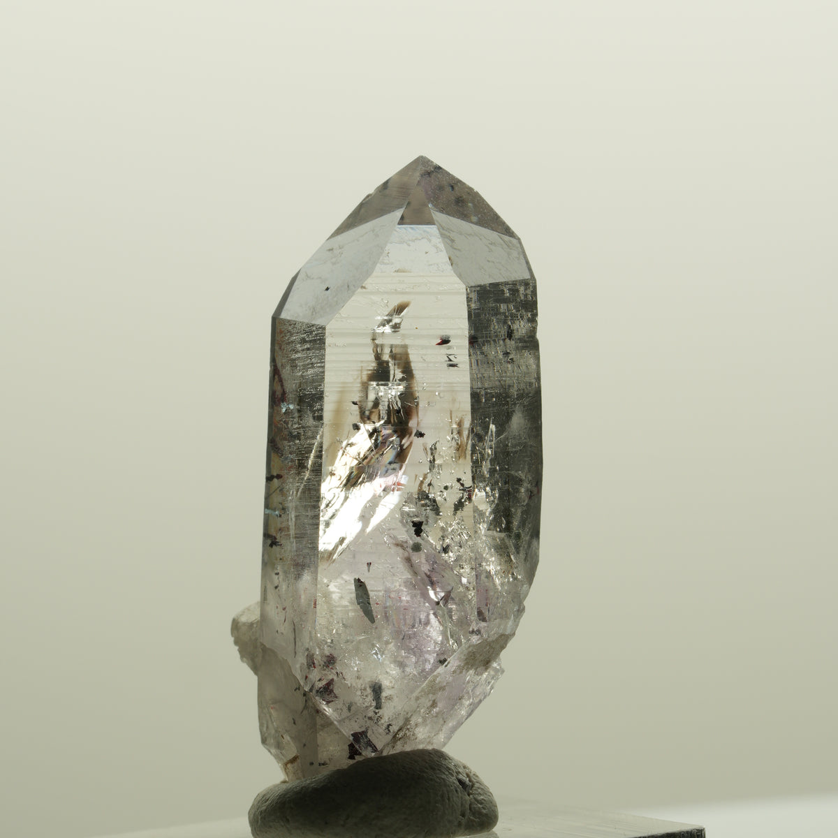 Harlekin Lemurian Phantom Amethyst Spitze Streep Mine, Goboboseb, Namibia 40*18*13mm #15018