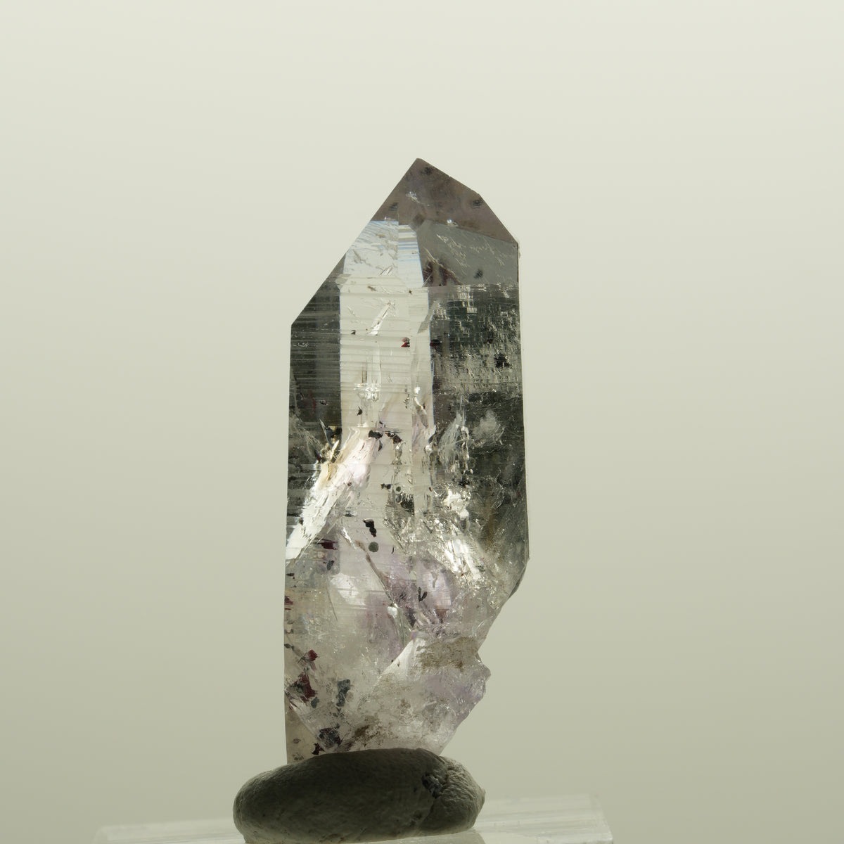 Harlekin Lemurian Phantom Amethyst Spitze Streep Mine, Goboboseb, Namibia 40*18*13mm #15018