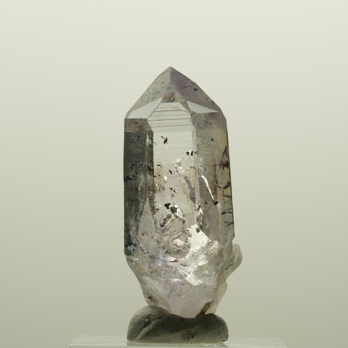 Harlekin Lemurian Phantom Amethyst Spitze Streep Mine, Goboboseb, Namibia 40*18*13mm #15018
