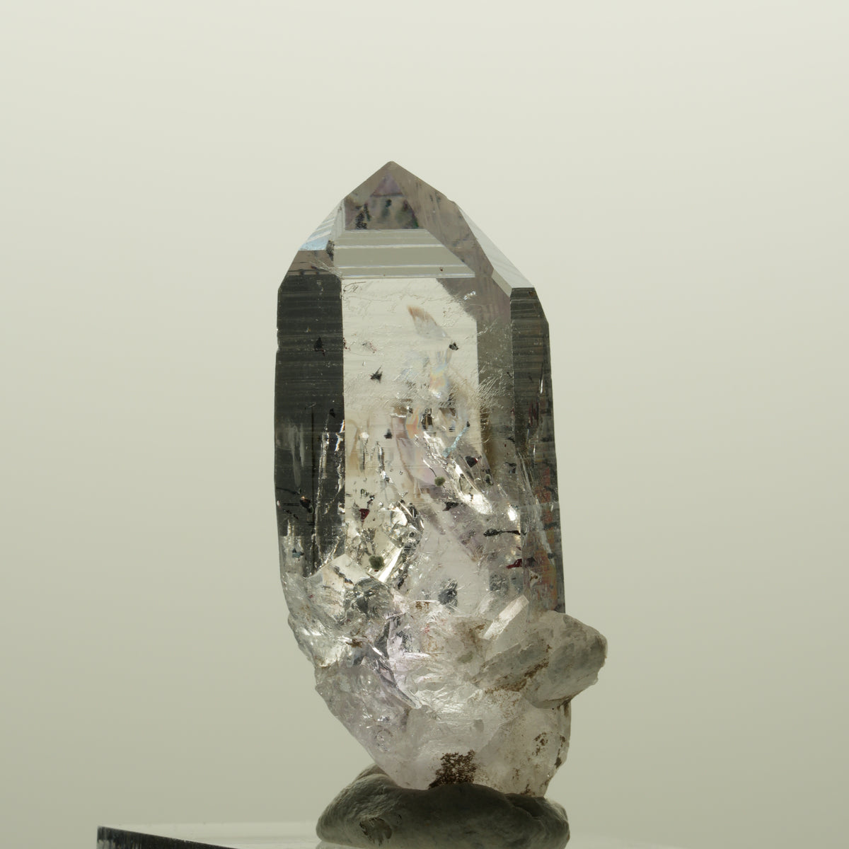 Harlekin Lemurian Phantom Amethyst Spitze Streep Mine, Goboboseb, Namibia 40*18*13mm #15018