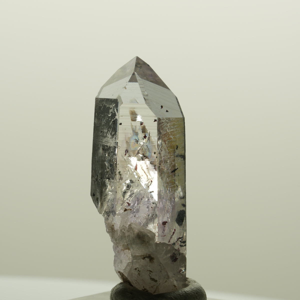 Harlekin Lemurian Phantom Amethyst Spitze Streep Mine, Goboboseb, Namibia 40*18*13mm #15018