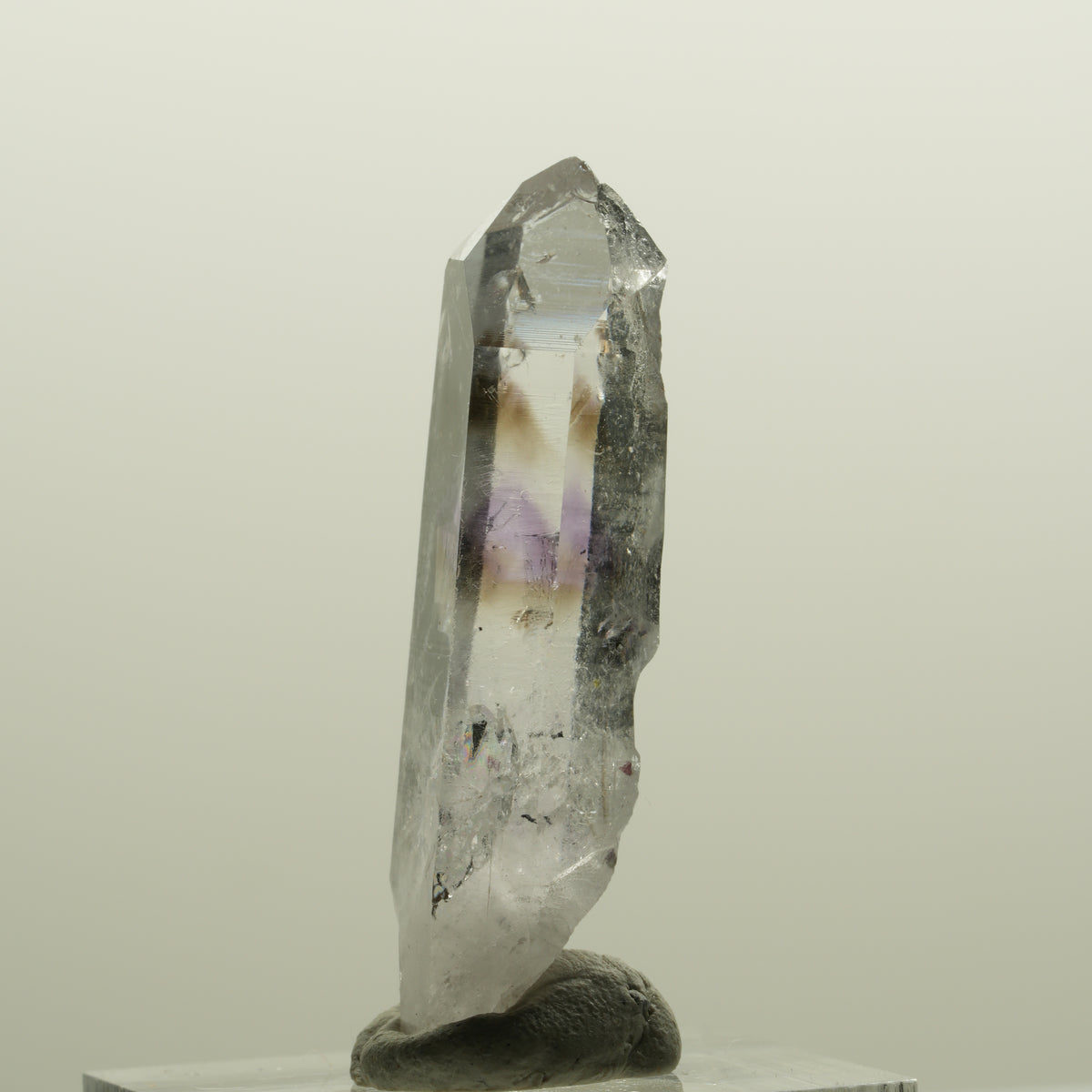 Harlekin Lemurian Phantom Amethyst Spitze Streep Mine, Goboboseb, Namibia 42*13*10mm #15019