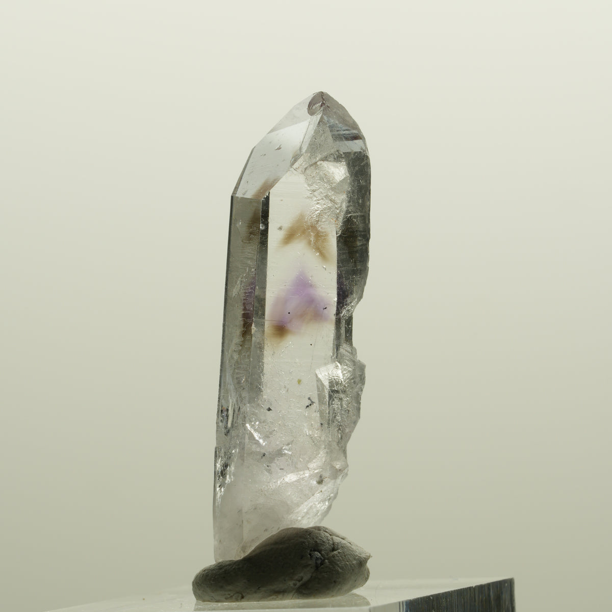 Harlekin Lemurian Phantom Amethyst Spitze Streep Mine, Goboboseb, Namibia 42*13*10mm #15019