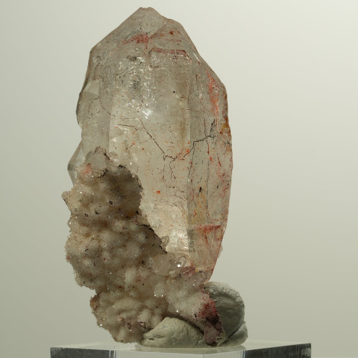 Skelett Phantom Rauchquarz Eisen Doppelender auf Matrix Goboboseb, Namibia 54*32*23mm #15022