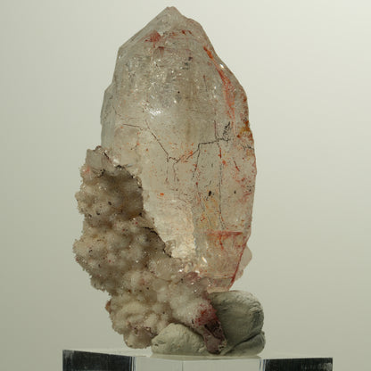 Skelett Phantom Rauchquarz Eisen Doppelender auf Matrix Goboboseb, Namibia 54*32*23mm #15022
