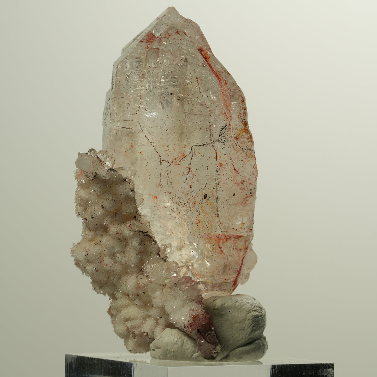 Skelett Phantom Rauchquarz Eisen Doppelender auf Matrix Goboboseb, Namibia 54*32*23mm #15022