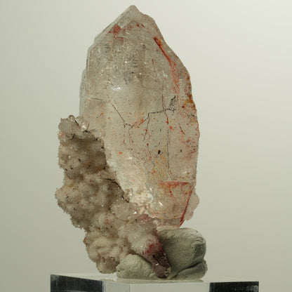 Skelett Phantom Rauchquarz Eisen Doppelender auf Matrix Goboboseb, Namibia 54*32*23mm #15022