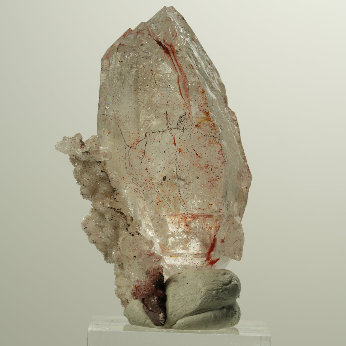 Skelett Phantom Rauchquarz Eisen Doppelender auf Matrix Goboboseb, Namibia 54*32*23mm #15022