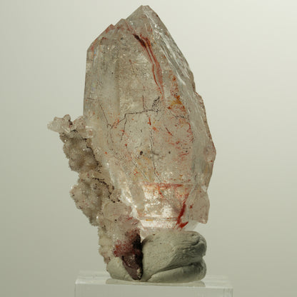 Skelett Phantom Rauchquarz Eisen Doppelender auf Matrix Goboboseb, Namibia 54*32*23mm #15022