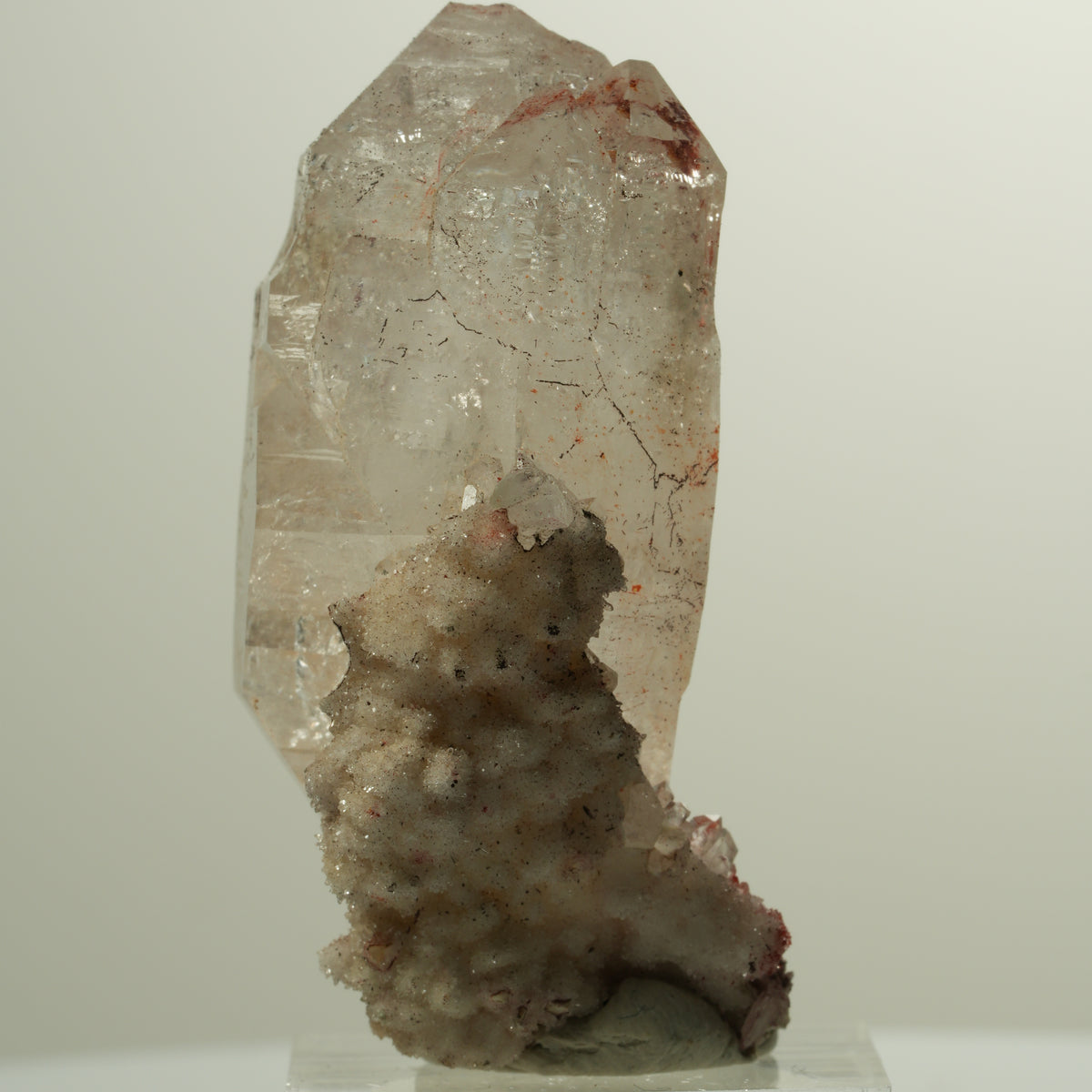 Skelett Phantom Rauchquarz Eisen Doppelender auf Matrix Goboboseb, Namibia 54*32*23mm #15022