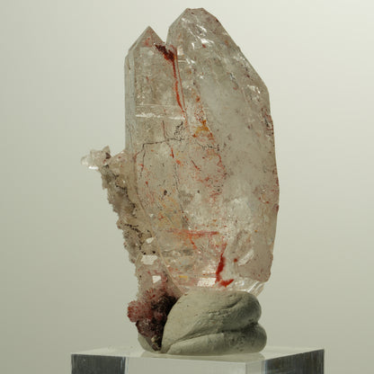 Skelett Phantom Rauchquarz Eisen Doppelender auf Matrix Goboboseb, Namibia 54*32*23mm #15022