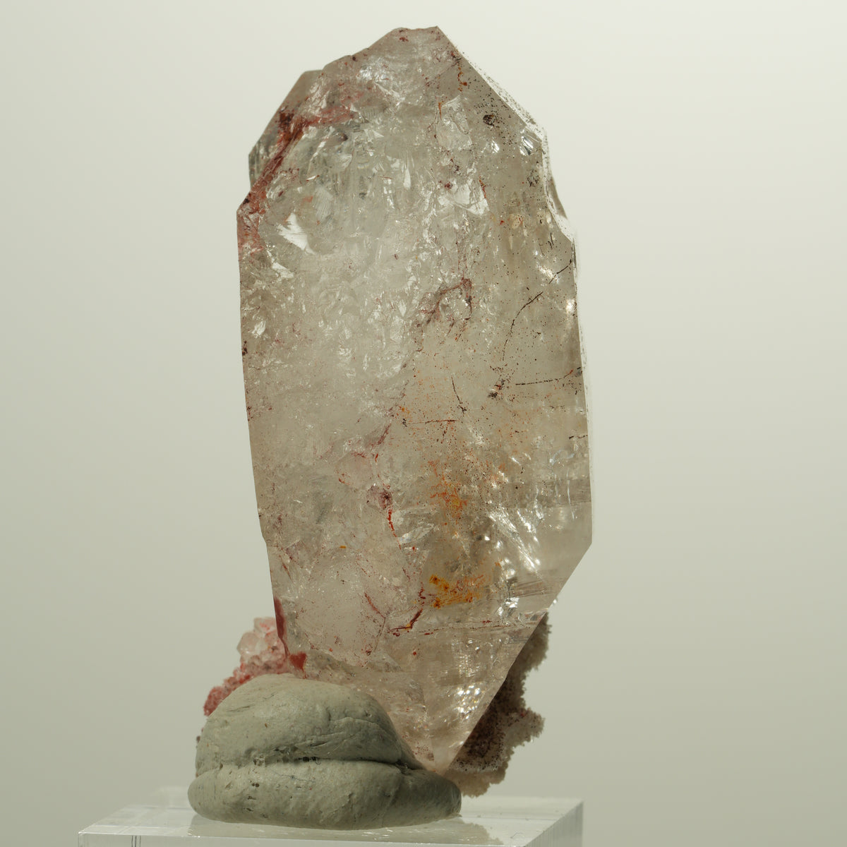 Skelett Phantom Rauchquarz Eisen Doppelender auf Matrix Goboboseb, Namibia 54*32*23mm #15022