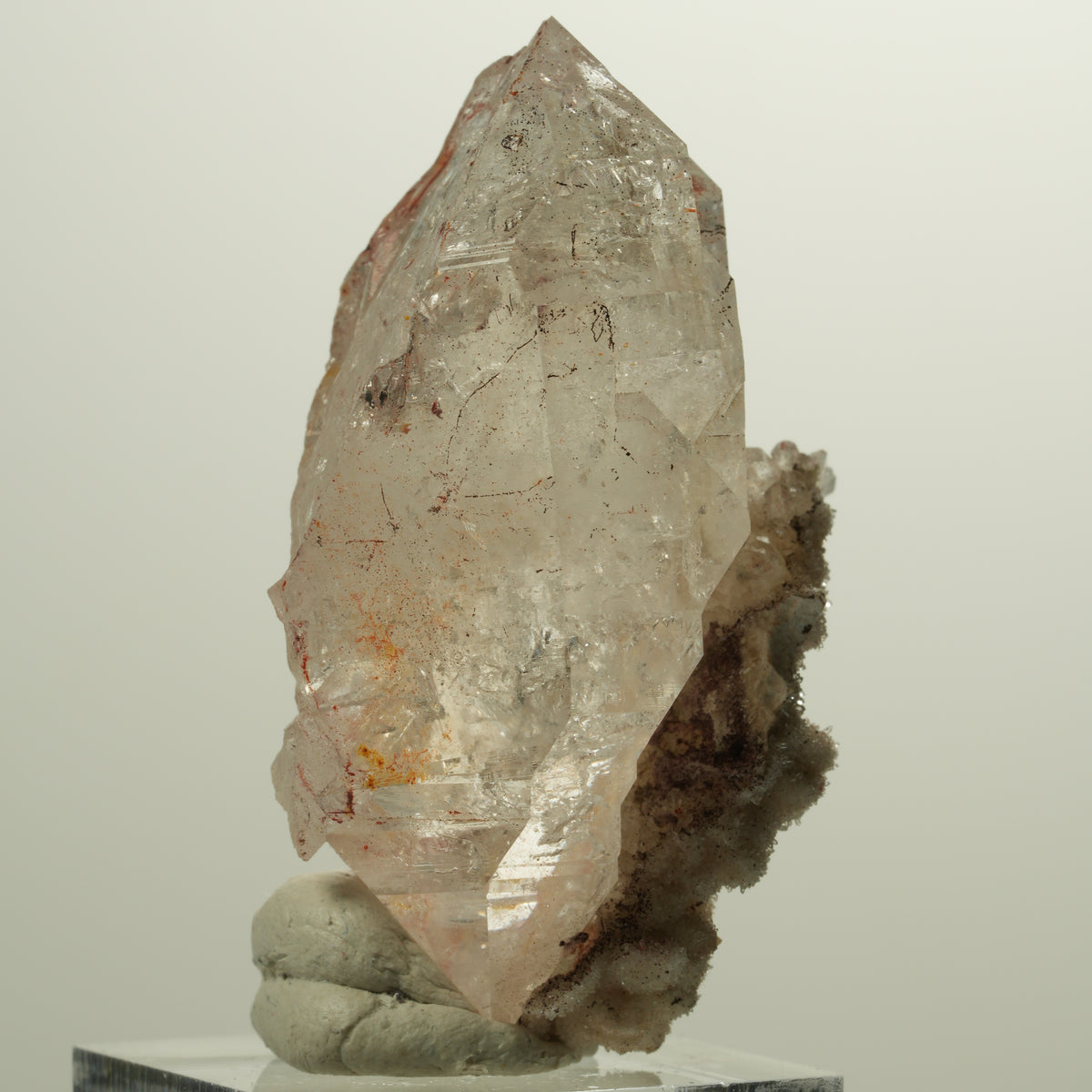 Skelett Phantom Rauchquarz Eisen Doppelender auf Matrix Goboboseb, Namibia 54*32*23mm #15022