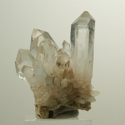 Klare Rauchquarz Skelett Spitzen auf Matrix Goboboseb, Namibia 54*43*31mm #15023