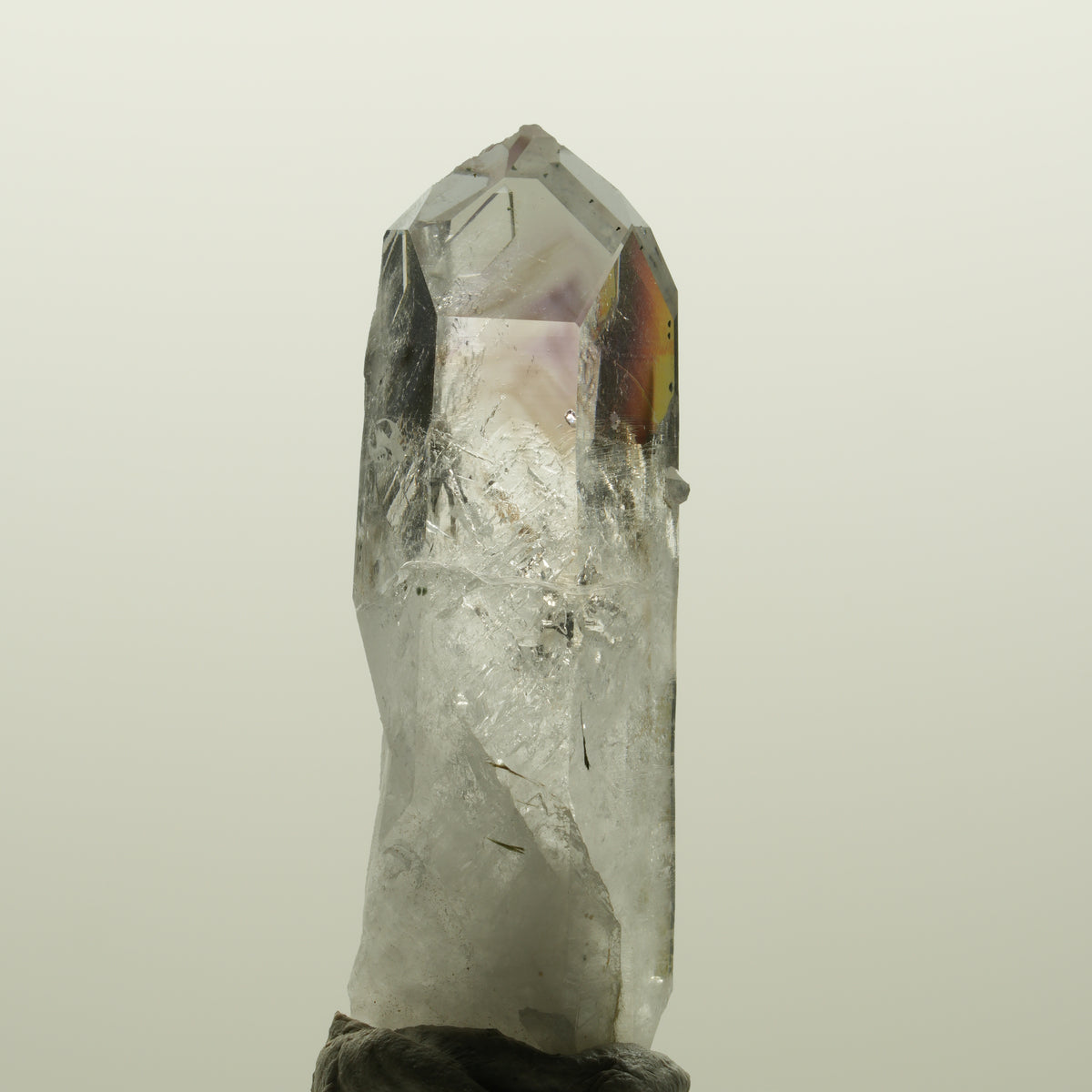 Lemurian Phantom Amethyst mit Hämatit Streep Mine, Goboboseb, Namibia 45*16*13mm #15026