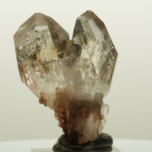 Enhydro Phantom Rauchquarz Skelett DT Zepter, 1x Blase Goboboseb, Namibia 48*37*22mm #15030
