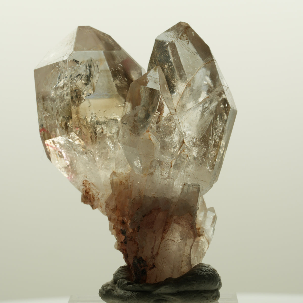 Enhydro Phantom Rauchquarz Skelett DT Zepter, 1x Blase Goboboseb, Namibia 48*37*22mm #15030
