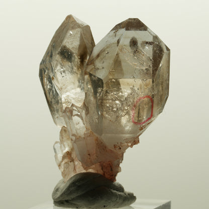 Enhydro Phantom Rauchquarz Skelett DT Zepter, 1x Blase Goboboseb, Namibia 48*37*22mm #15030