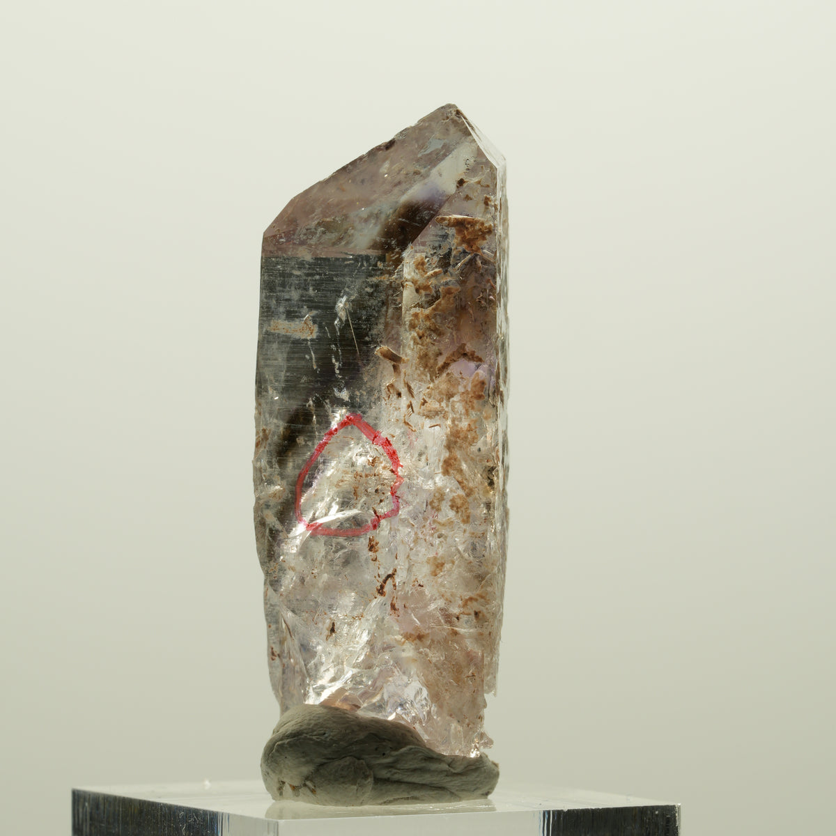 Enhydro Skelett Phantom Amethyst Spitze, große Blase Streep Mine, Namibia 46*18*14mm #15032
