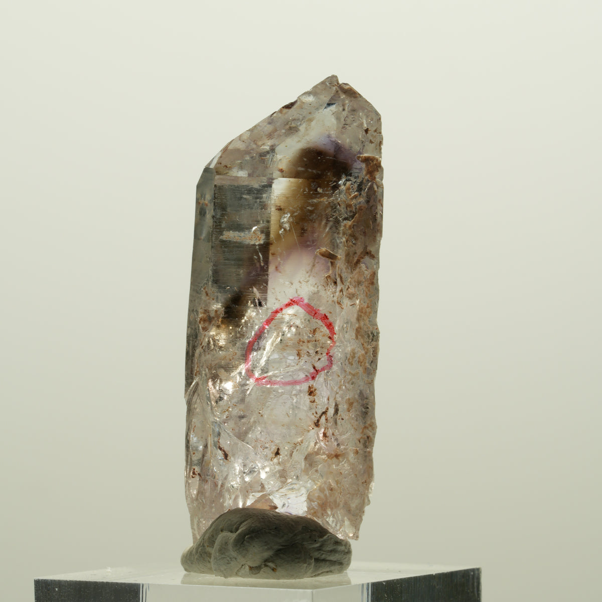 Enhydro Skelett Phantom Amethyst Spitze, große Blase Streep Mine, Namibia 46*18*14mm #15032