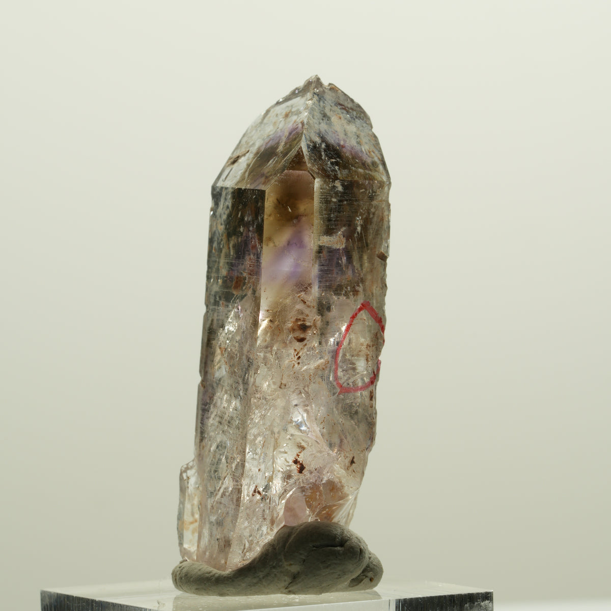Enhydro Skelett Phantom Amethyst Spitze, große Blase Streep Mine, Namibia 46*18*14mm #15032