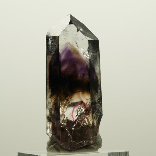 Enhydro Lemurian Phantom Amethyst, Analcim, 1x Blase Streep Mine, Namibia 47*19*17mm #15033