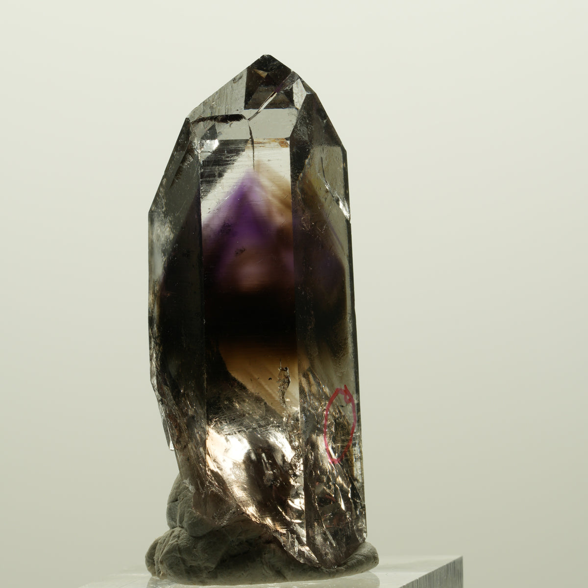 Enhydro Lemurian Phantom Amethyst, Analcim, 1x Blase Streep Mine, Namibia 47*19*17mm #15033