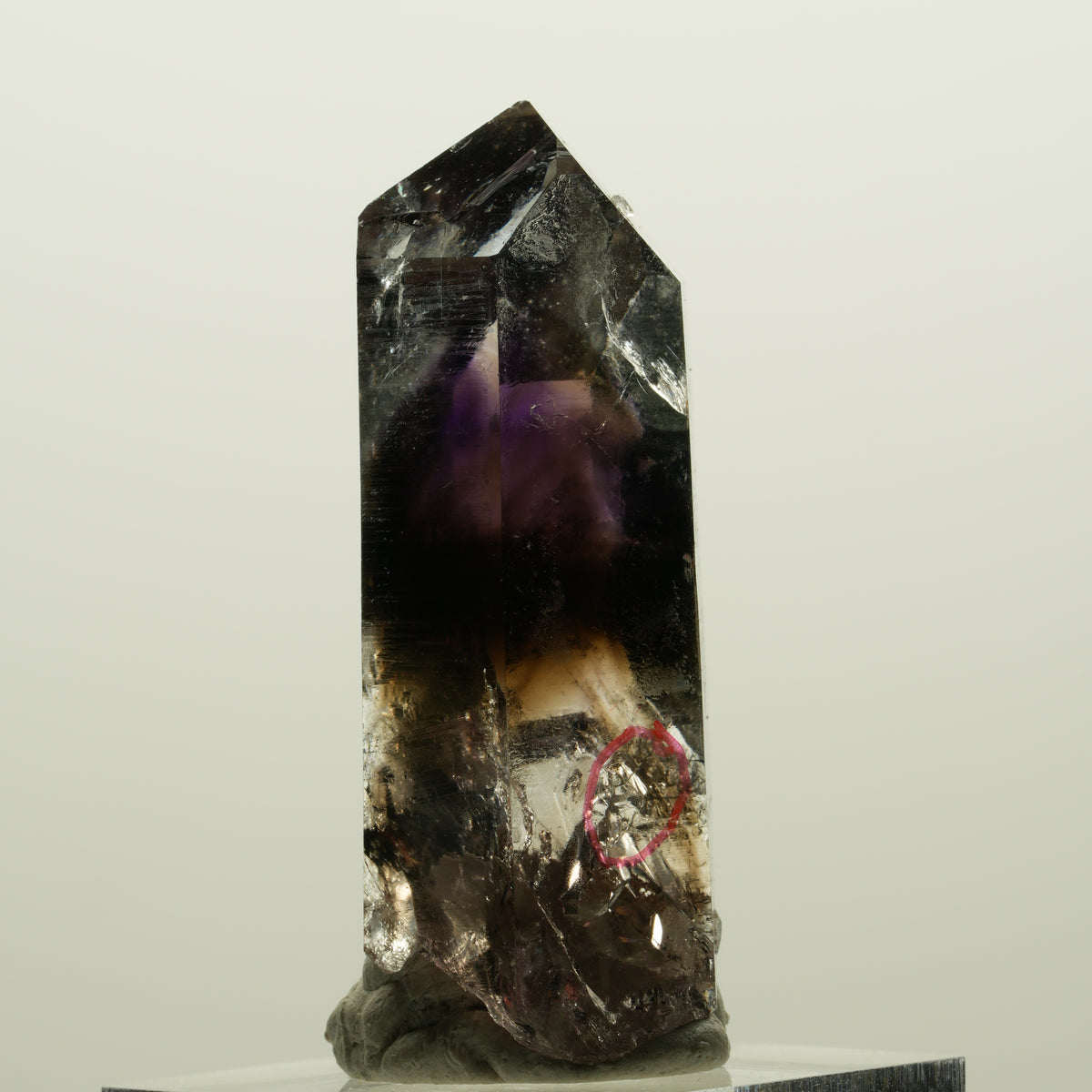 Enhydro Lemurian Phantom Amethyst, Analcim, 1x Blase Streep Mine, Namibia 47*19*17mm #15033