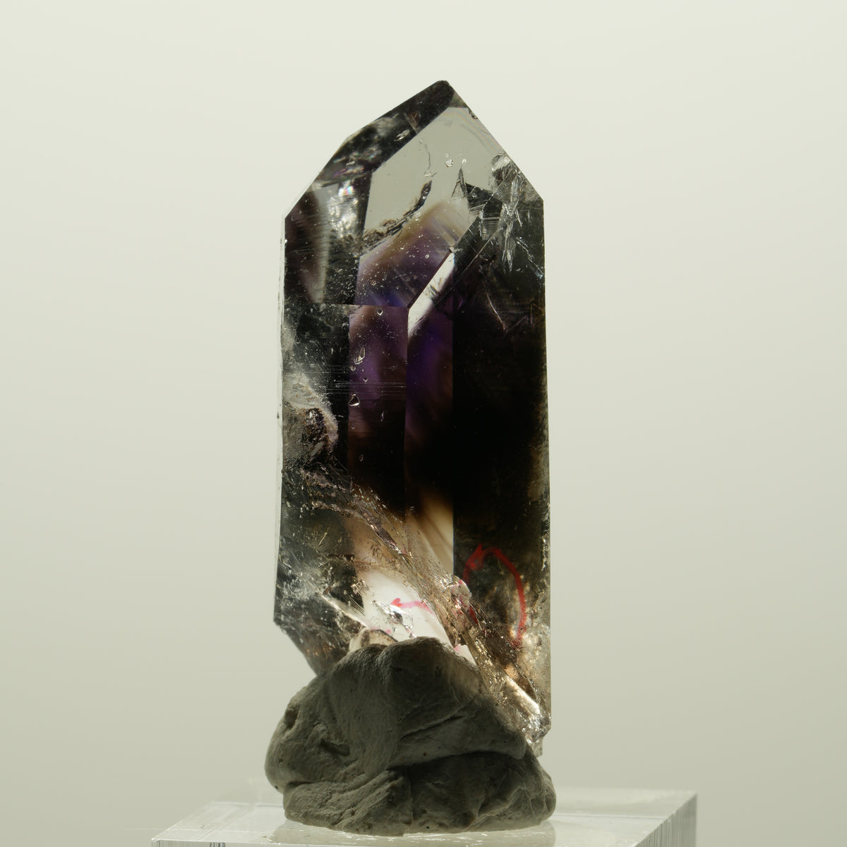 Enhydro Lemurian Phantom Amethyst, Analcim, 1x Blase Streep Mine, Namibia 47*19*17mm #15033