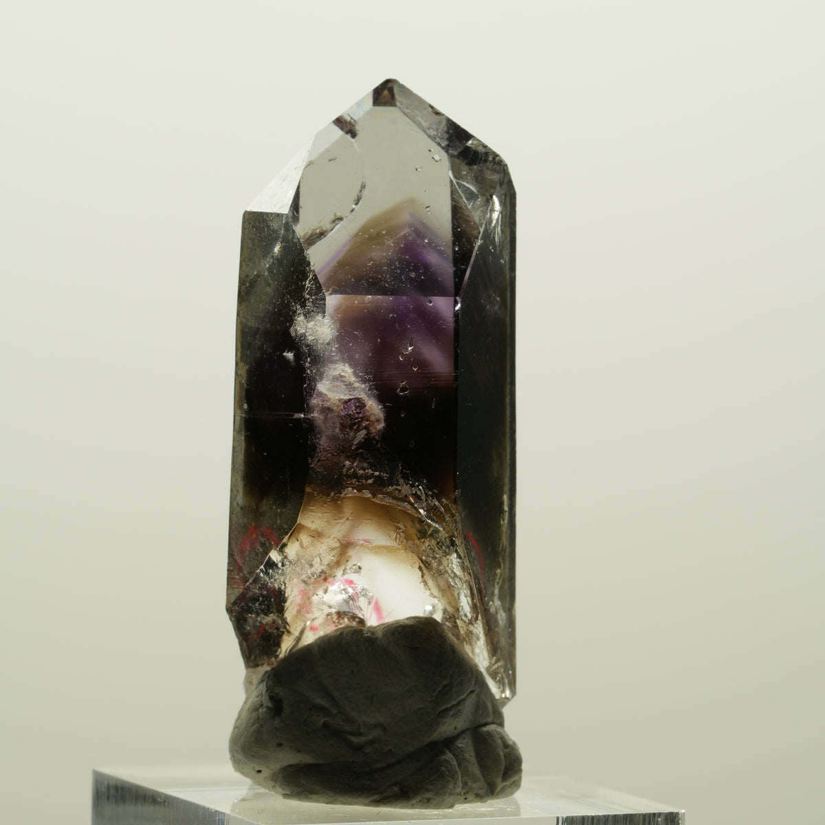 Enhydro Lemurian Phantom Amethyst, Analcim, 1x Blase Streep Mine, Namibia 47*19*17mm #15033