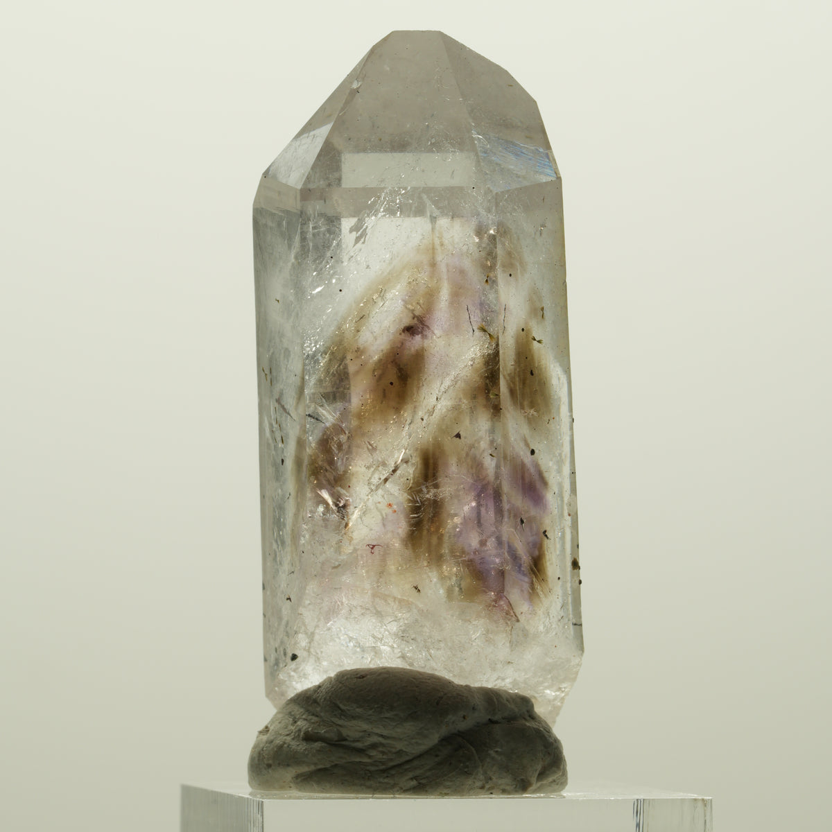 Harlekin Lemurian Phantom Amethyst mit Epidot Streep Mine, Namibia 54*20*18mm #15034