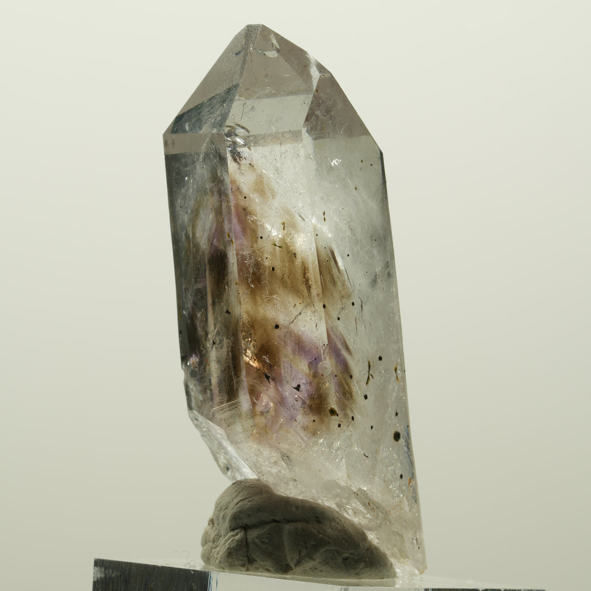 Harlekin Lemurian Phantom Amethyst mit Epidot Streep Mine, Namibia 54*20*18mm #15034