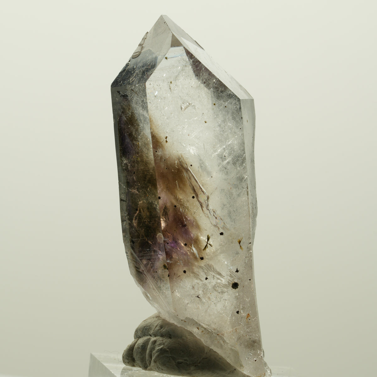 Harlekin Lemurian Phantom Amethyst mit Epidot Streep Mine, Namibia 54*20*18mm #15034