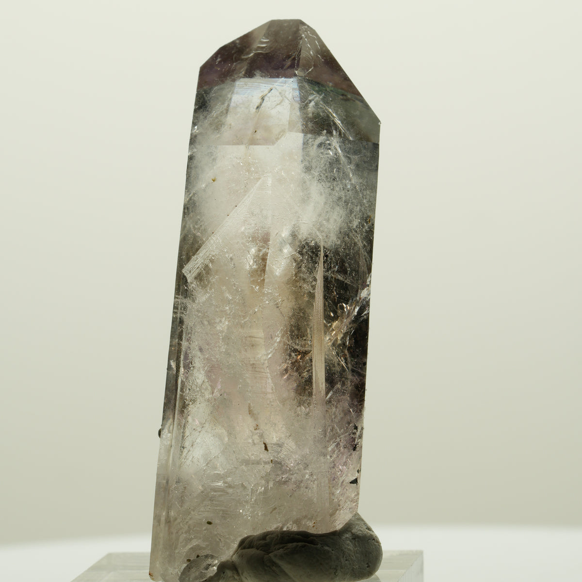 Harlekin Lemurian Phantom Amethyst mit Epidot Streep Mine, Namibia 54*20*18mm #15034
