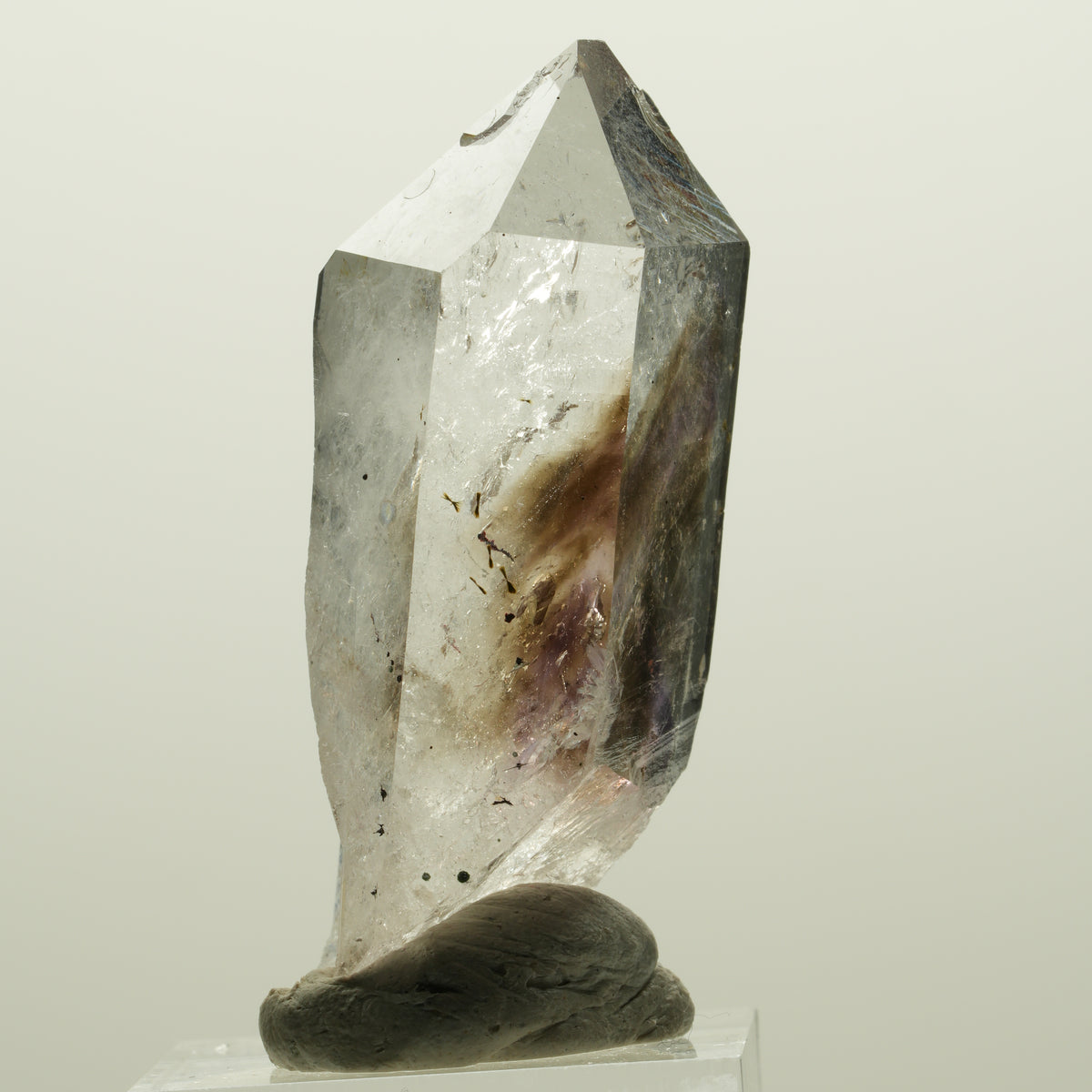 Harlekin Lemurian Phantom Amethyst mit Epidot Streep Mine, Namibia 54*20*18mm #15034