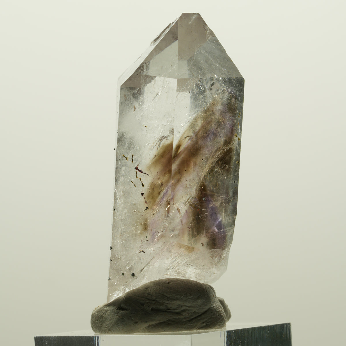 Harlekin Lemurian Phantom Amethyst mit Epidot Streep Mine, Namibia 54*20*18mm #15034