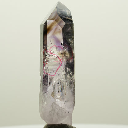 Enhydro Harlekin Phantom Amethyst, Analcim Prehnit 3x Blase Streep Mine Namibia 56*16*14mm #15035