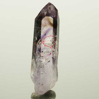 Enhydro Harlekin Phantom Amethyst, Analcim Prehnit 3x Blase Streep Mine Namibia 56*16*14mm #15035