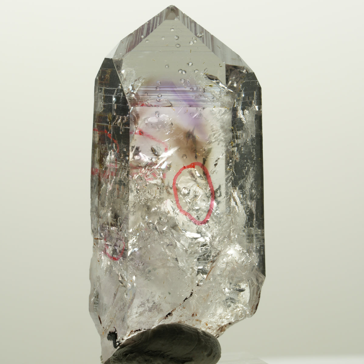 Enhydro Lemurian Phantom Amethyst, Analcim, Epidot 3x Blase Streep Mine Namibia 49*23*19mm #15036