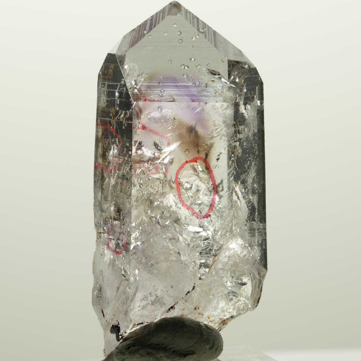 Enhydro Lemurian Phantom Amethyst, Analcim, Epidot 3x Blase Streep Mine Namibia 49*23*19mm #15036