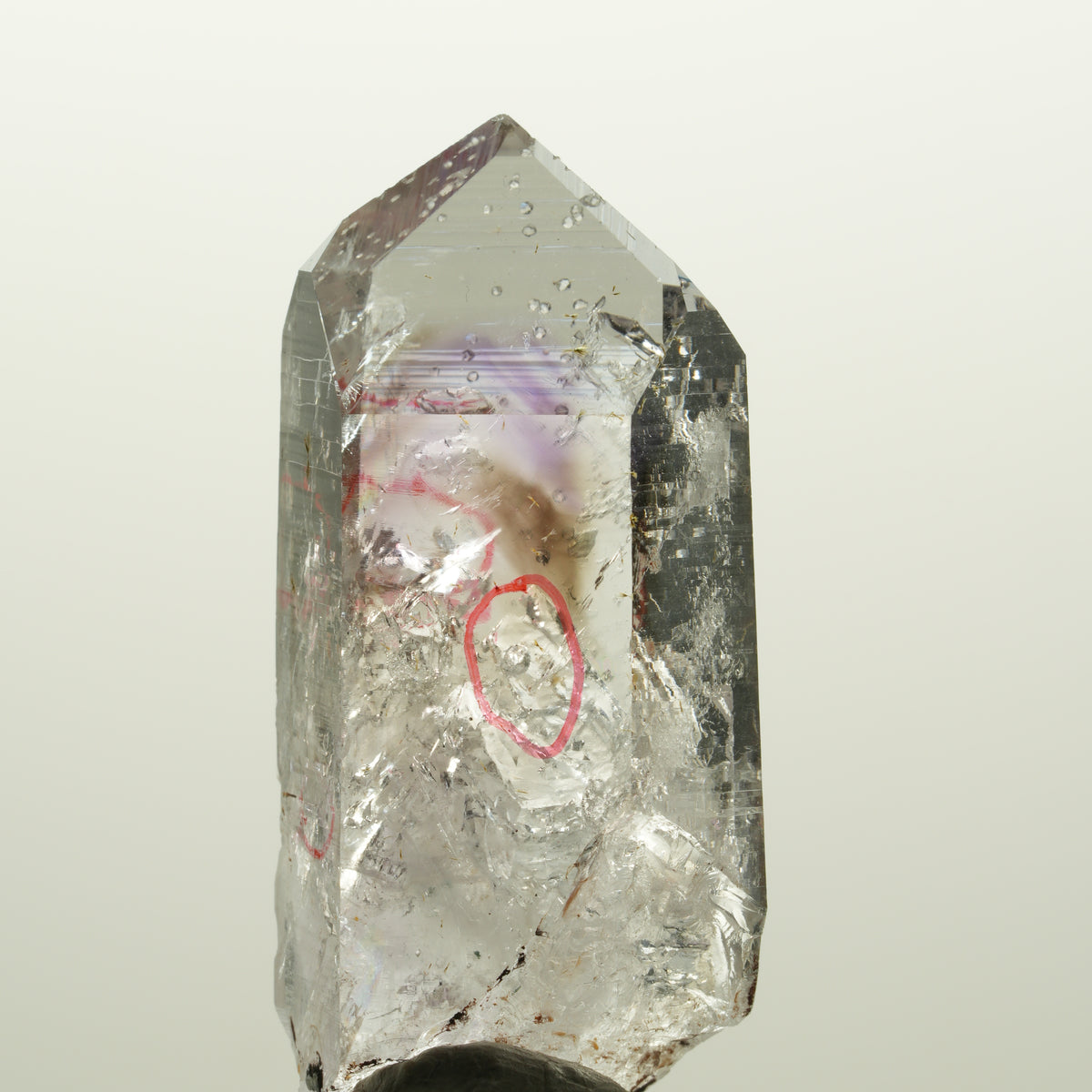 Enhydro Lemurian Phantom Amethyst, Analcim, Epidot 3x Blase Streep Mine Namibia 49*23*19mm #15036