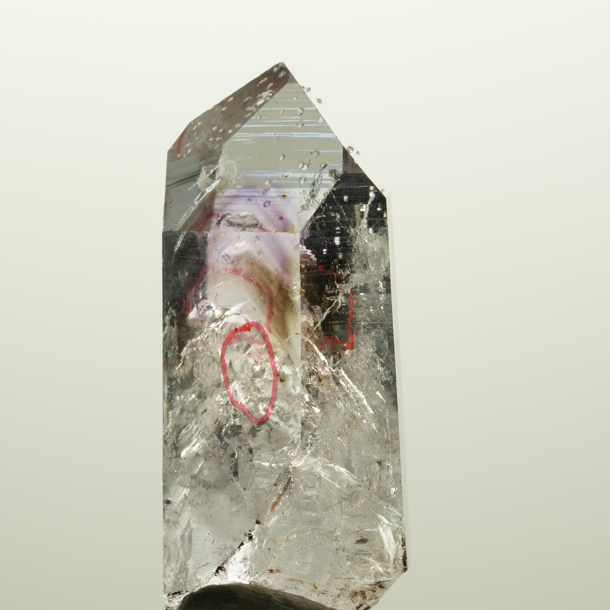 Enhydro Lemurian Phantom Amethyst, Analcim, Epidot 3x Blase Streep Mine Namibia 49*23*19mm #15036