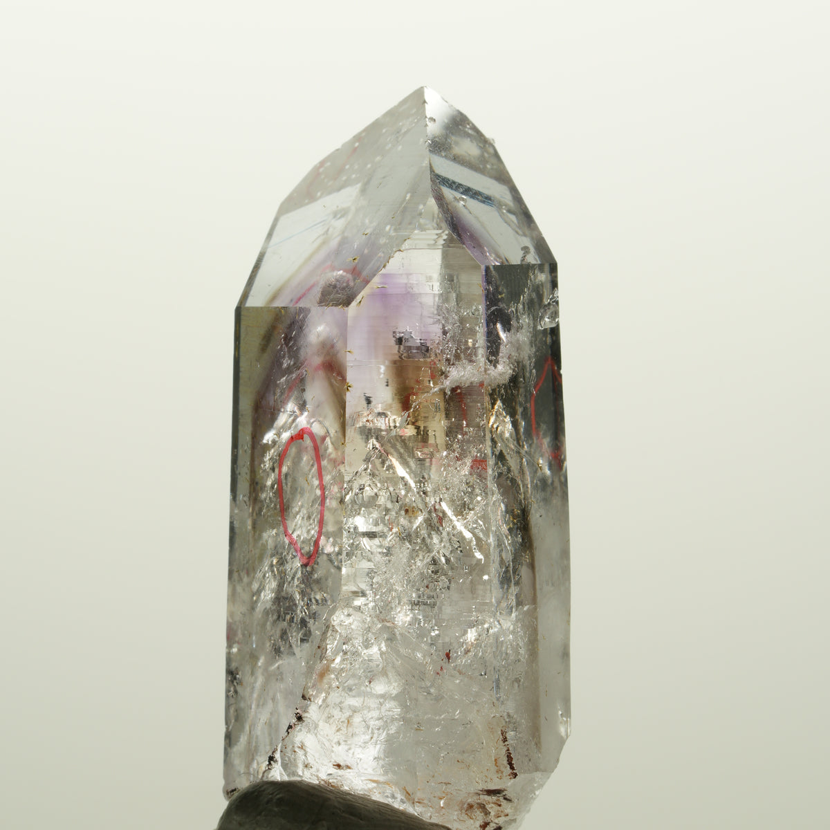 Enhydro Lemurian Phantom Amethyst, Analcim, Epidot 3x Blase Streep Mine Namibia 49*23*19mm #15036