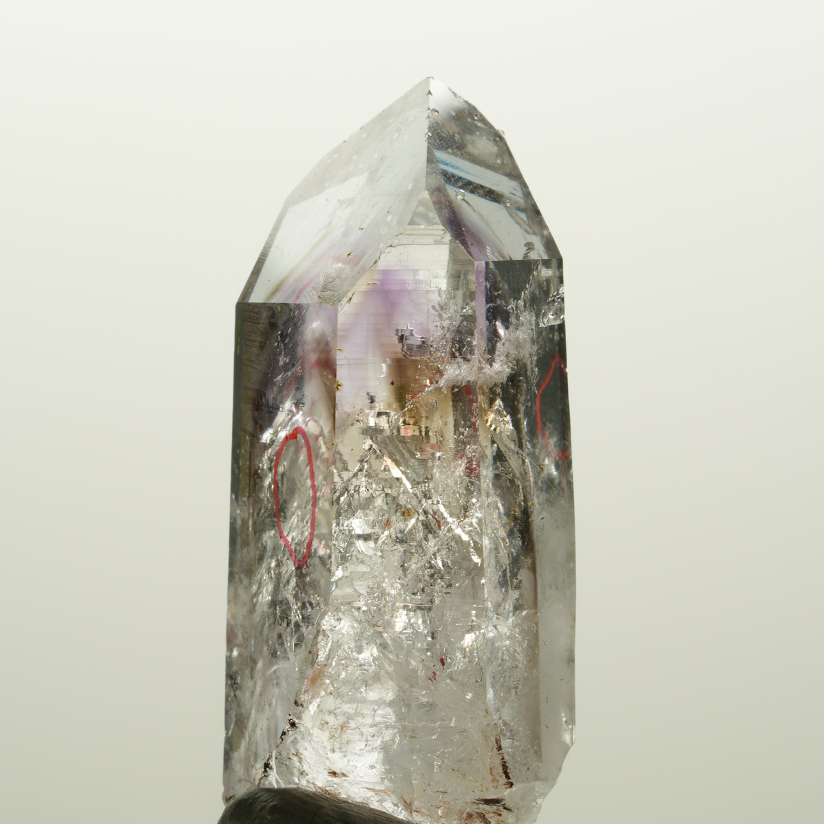 Enhydro Lemurian Phantom Amethyst, Analcim, Epidot 3x Blase Streep Mine Namibia 49*23*19mm #15036