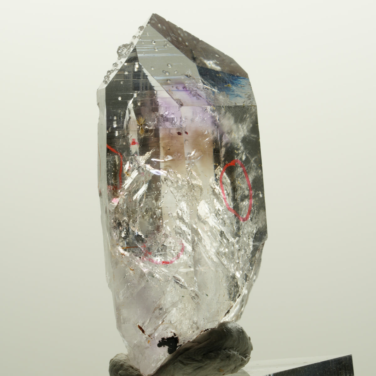 Enhydro Lemurian Phantom Amethyst, Analcim, Epidot 3x Blase Streep Mine Namibia 49*23*19mm #15036