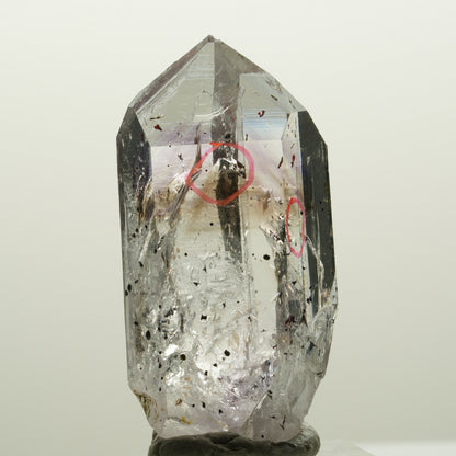 Enhydro Harlekin Lemurian Phantom Amethyst, 2x Blase Streep Mine Namibia 45*23*16mm #15037